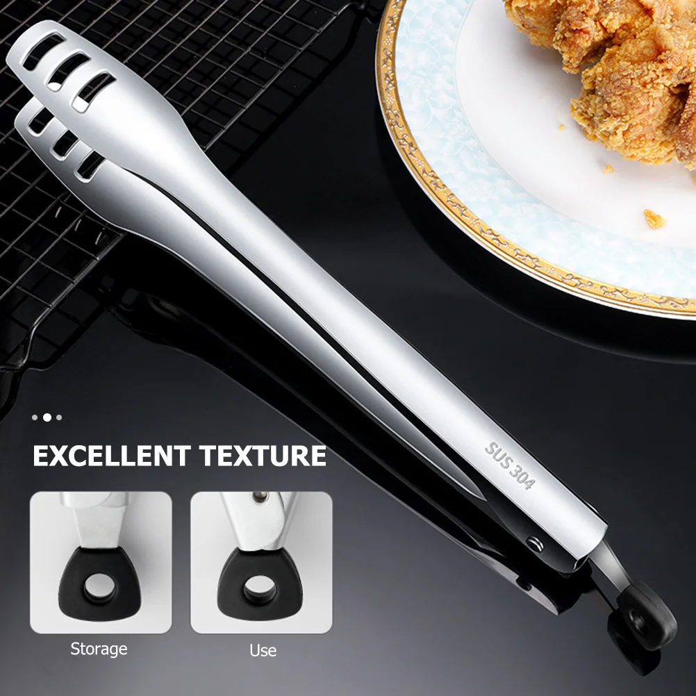 

Anti-Skid Barbecue Tong Stainless Steel Food Tong for Cooking Baking Grilling Roasting Frying and Convenient