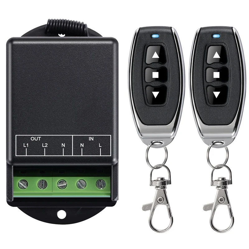 1 ชุด 433MHZ รีโมทคอนโทรล 2CH รีเลย์ RF รีโมทคอนโทรล AC 90 V-220 V 10A สําหรับปั๊มระบบรักษาความปลอดภัย