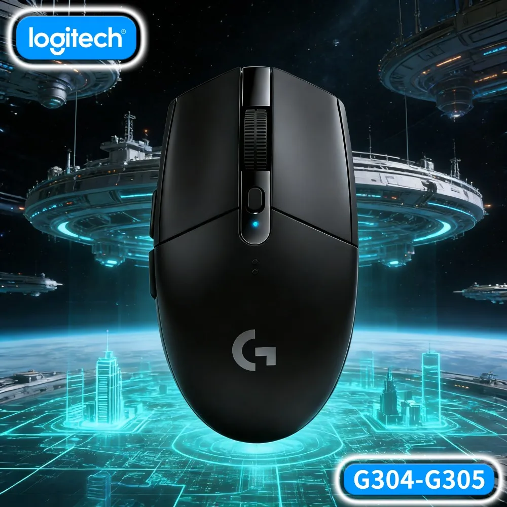 Logitech G305 Wireless Gaming Mouse 12000 DPI Ergonomic 6 Programmable Buttons Low Latency For PC Windows Gamer