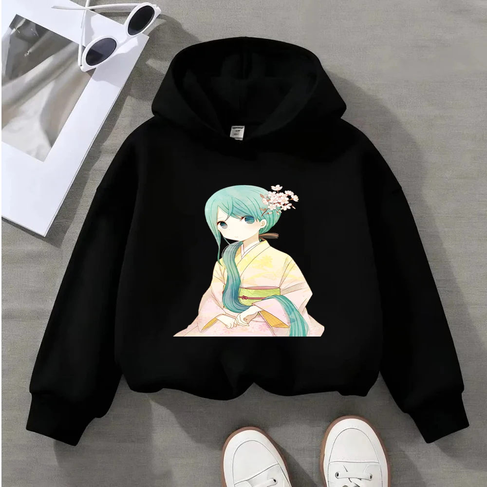 هاتسون ميكو هاراجوكو نمط مطبوع المرأة هوديي كم طويل عادية فضفاض البلوز البلوز موضة الشارع الشهير #2