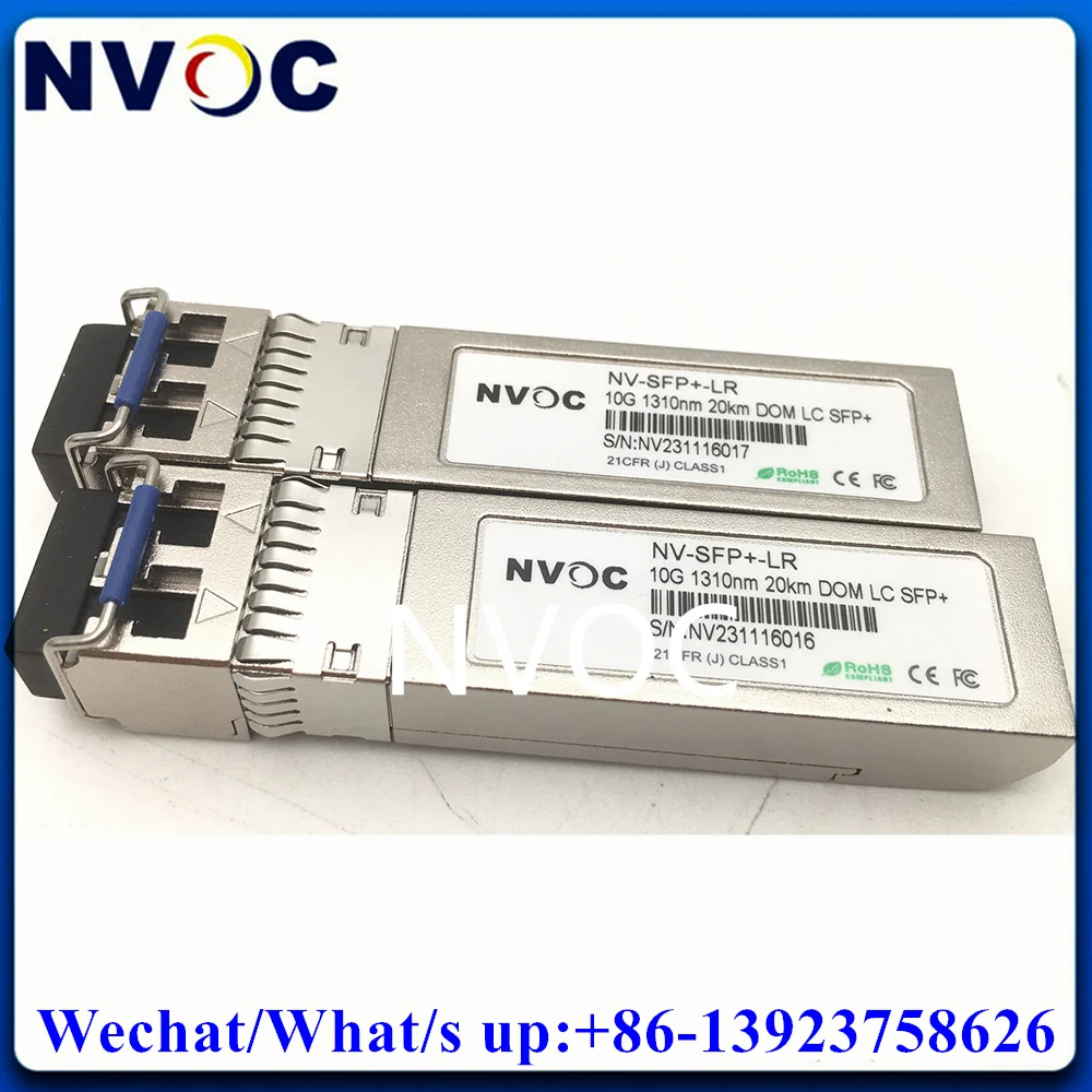 Imagem -03 - Transceptor Óptico de Fibra Dupla sm 10g 1310nm 10km Duplex lc Sfp Mais 10gbase-lr Compatível com Processador Nova Star Vx600 10 Pcs