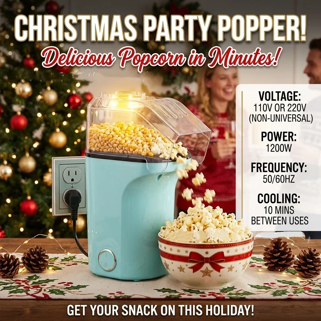 FirmHome StoreNew Home Electric Popcorn Maker, Mini Popcorn Popper With Hot Air