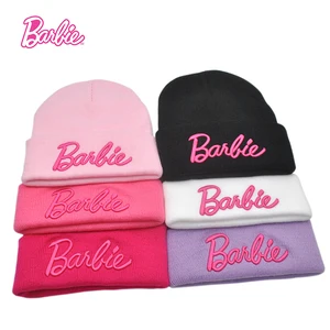 Beautiful barbie cap beautiful for women, pink mesh hat, double ski cap, anime kawaii accessories, hot winter toys for girls 10 Main Sales Head Barbie - №1