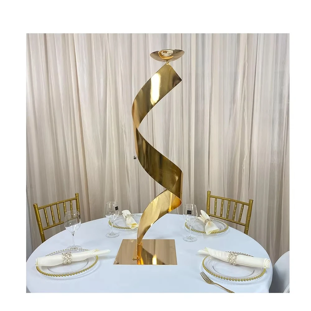 

Gold S-shaped flower stand metal vase table ornament wedding table decoration party event table decoration