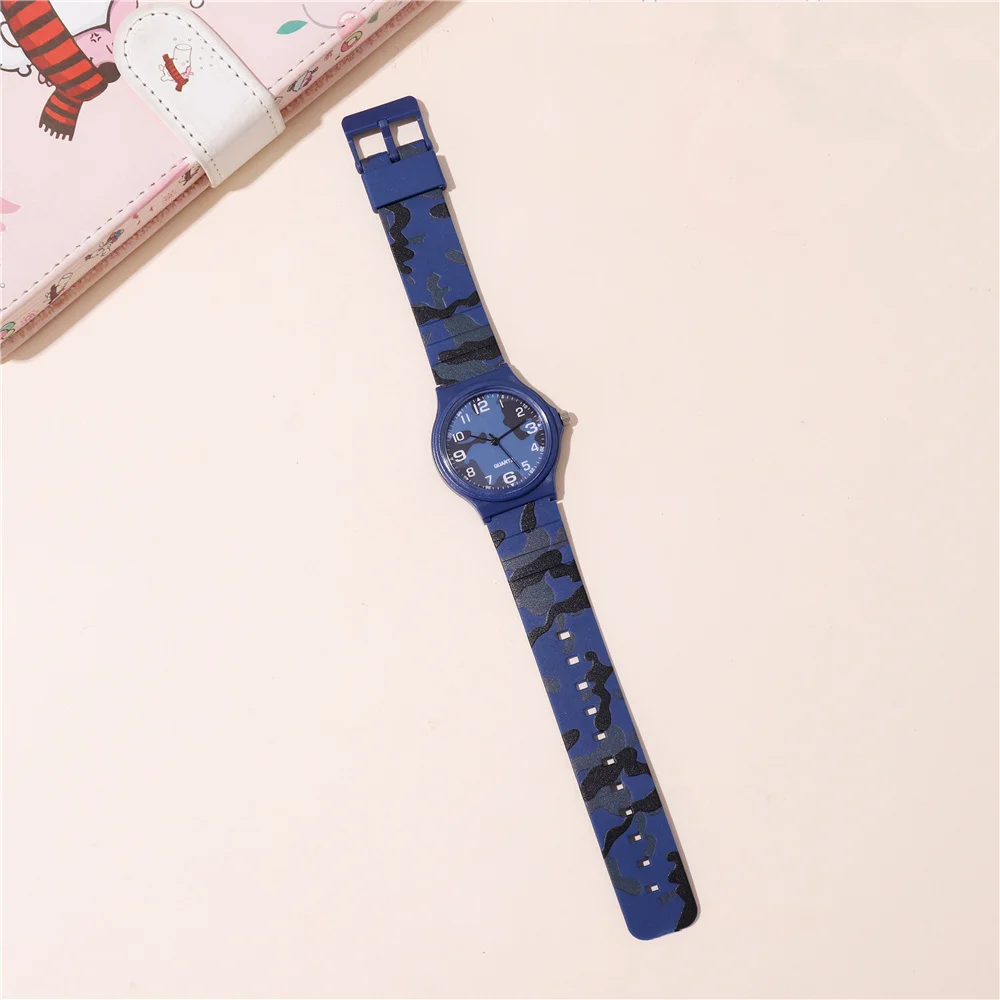 fashion camouflage band quartz boys and girls students wrist watch