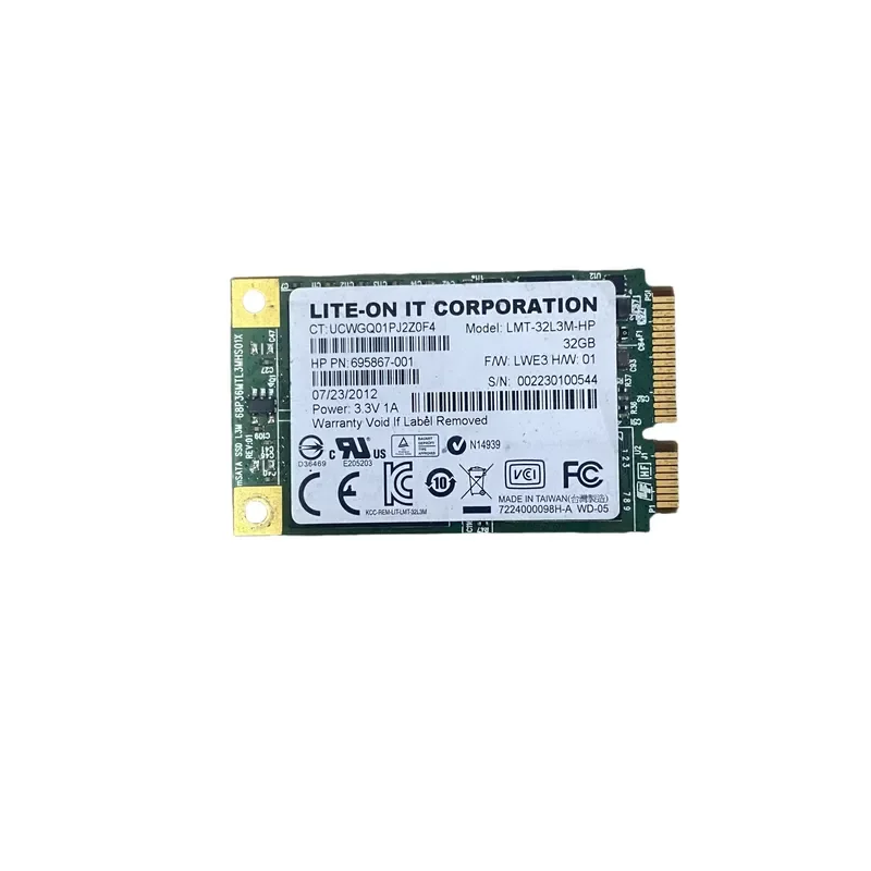 for Notebook 32GB M.2 SATA SSD Hard Drive 695867-001 LMT-32L3M Solid State Disk Storage Upgrade Replacement Part