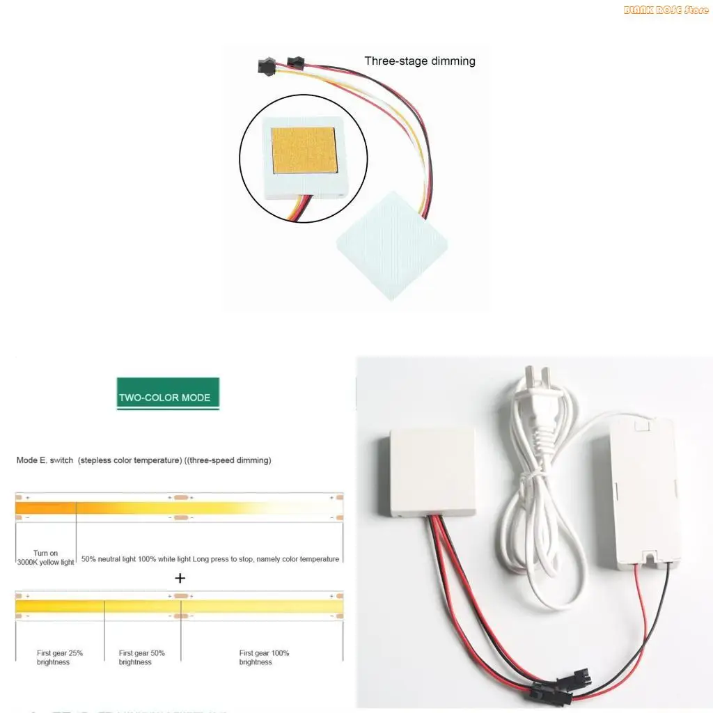 K1AE Bathroom Mirror Light Isolated for Touch Switch Mirror Dedicated for Touch ON/Off for Energy-Saving Lamps Light Tubes LE