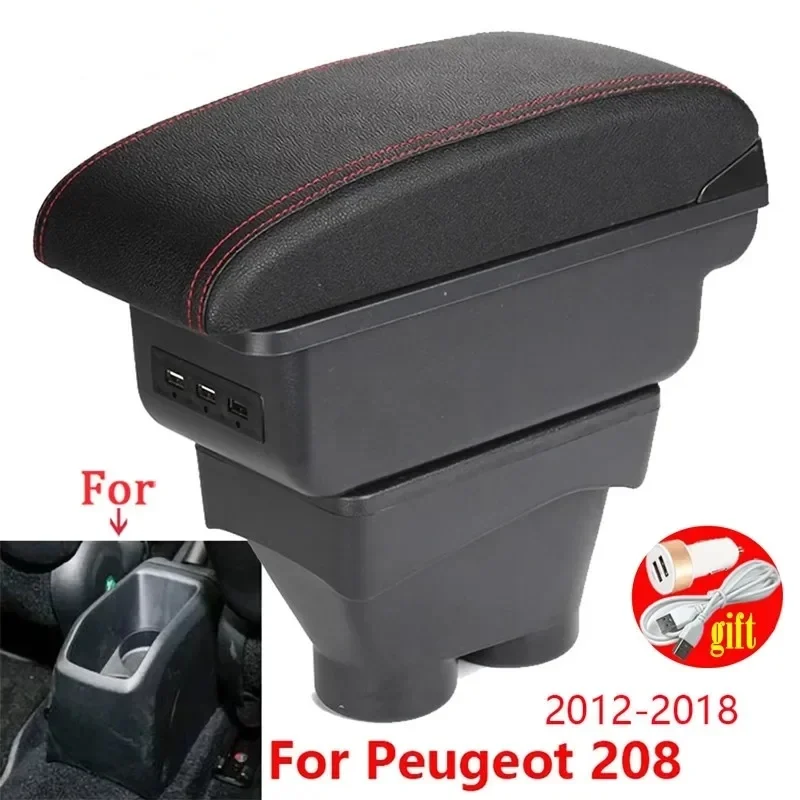 

Peugeot 208 Armrest Box Storage Car Accessory 2012-2018 Interior Retrofit Part Auto Holder for Enhanced Vehicle Interior Details