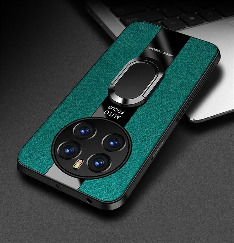 

For Realme 13 12 Pro Plus Case Car Magnetic Holder Phone Case for Realme 12 13Pro 12Pro + PU Leather Ring Style Back Cover Funda