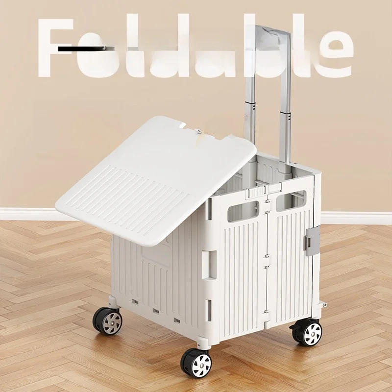 portable-shopping-cart-vegetable-buying-car-camping-miniature-trolley-stacking-trailer-floor-climbing-bar-handle-convenient-car