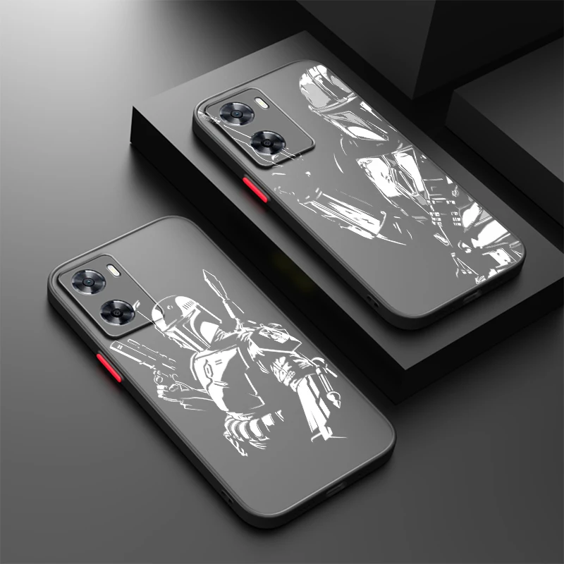 S-Star Wars Hero Cool Frosted Translucent For OPPO X5 X3 A54S A5 A94 A16 A53S A57 A74 A72 A96 A98 A78 5G TPU Phone Case