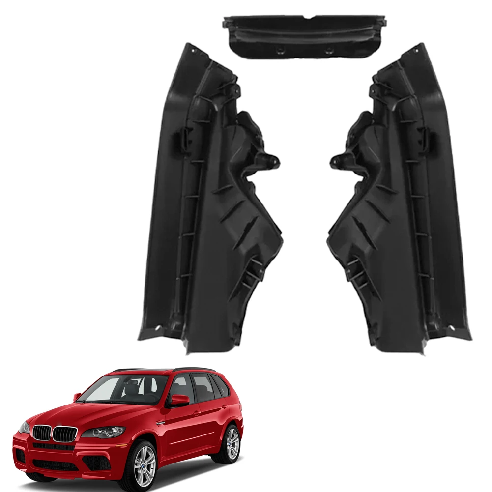 3Pcs Engine Upper Compartment Partition Panel Set for BMW X5 X6 E70 E71 E72 51717169419 51717169420 51717169421