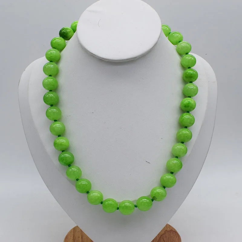 1set BLACK/blue/green jade round 12mm necklace bracelet 43cm/18cm