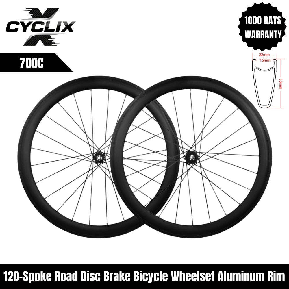 

700c Road Bike Wheelset 30/40/50mm Road Wheels Aluminum Alloy Frame V/C Brake Wheel Set Compatible for Shimano Compaglono Sram