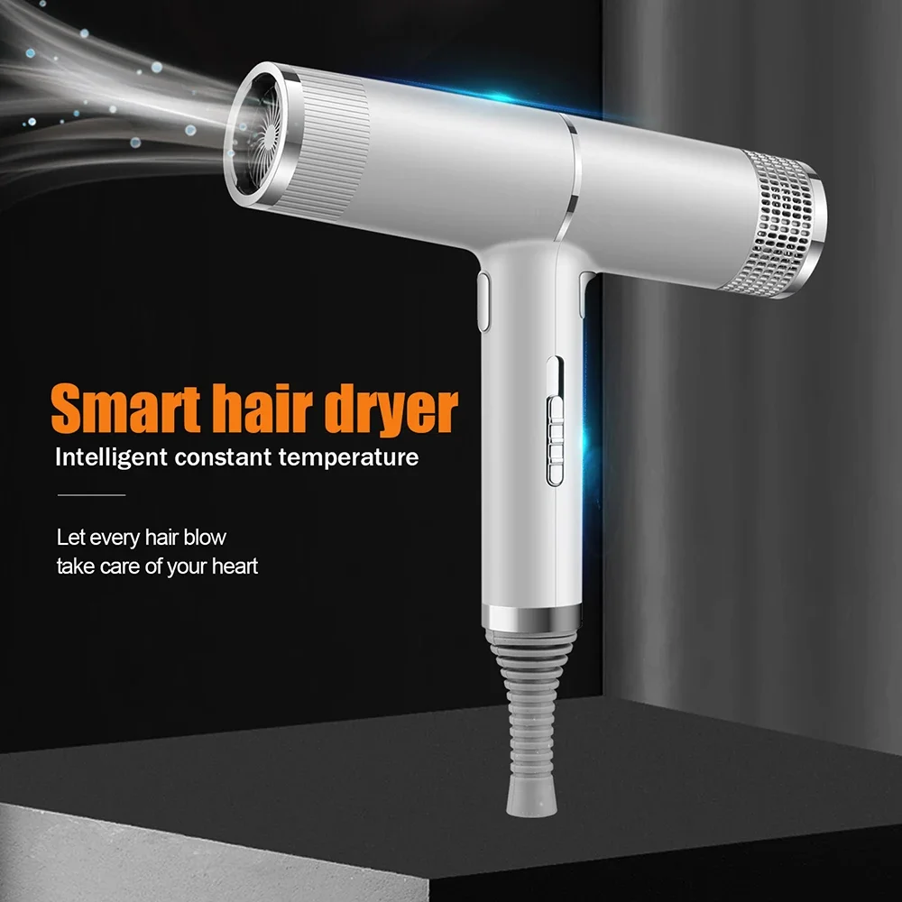 Professional Low Noise Lightweight Hair Dryer with Hot & Cold Wind, Negative Ionic Salon Tool.