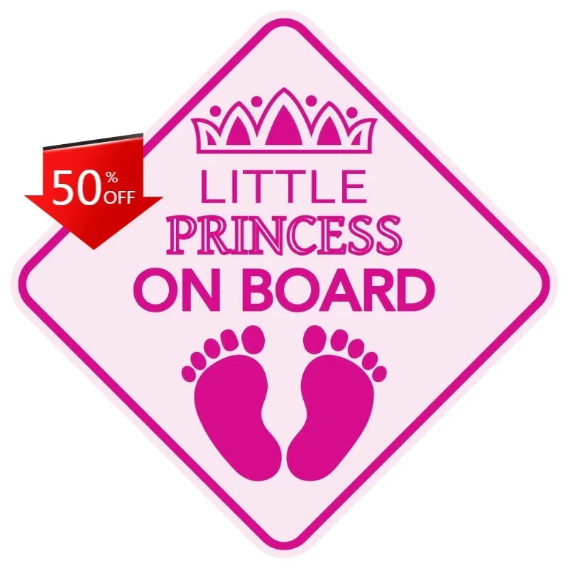 Little Princess On Board Baby Sign Sticker Decal Cars Trucks Windshield Windows Suv