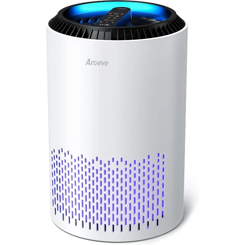 AROEVE Air Purifiers for Home Air Cleaner For Smoke Pollen Dander Hair Smell Portable Air Purifier with Sleep