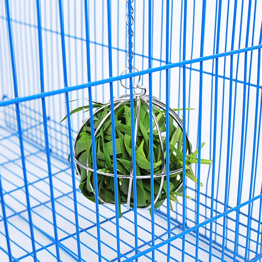 Rabbit grass ball can be hung on a feeding rack, Dutch pig, Totoro, stainless steel plated grass rack ball