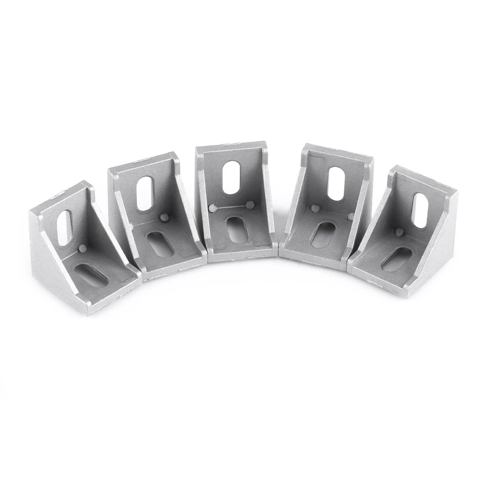 5pcs Aluminum Alloy L Shape Corner Bracket Right Angle Brace Fastener 40x40mm