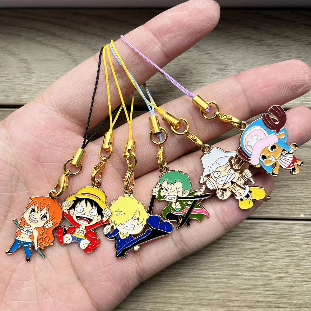 6 Stück Anime Schlüsselanhänger Emaille-Anhänger für Fans Handyketten