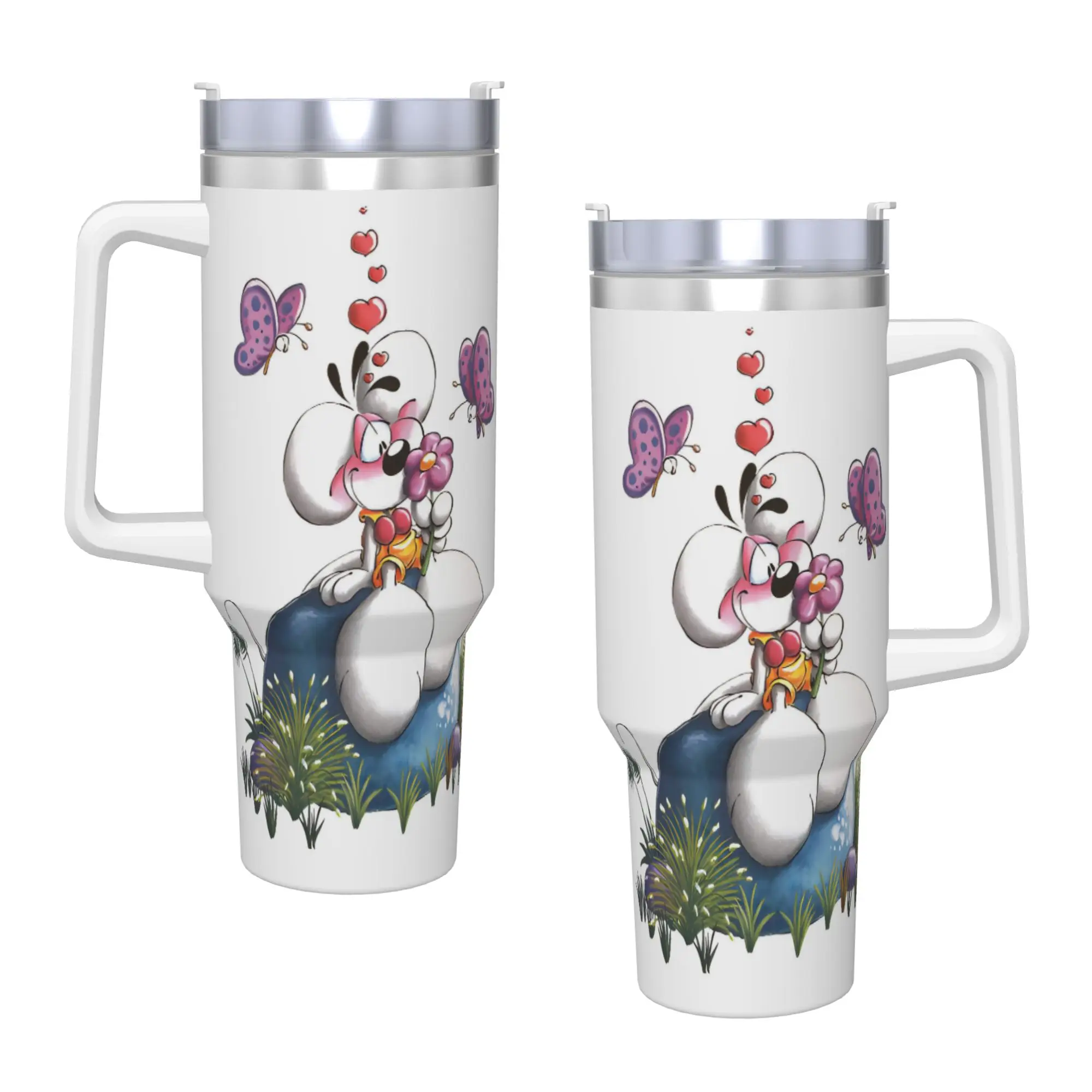 Cartoon D-Diddl Tumbler  Cold and Hot Water Bottle Keep Heat Stainless Steel Thermal Cups Custom Travelist Mugs Cup