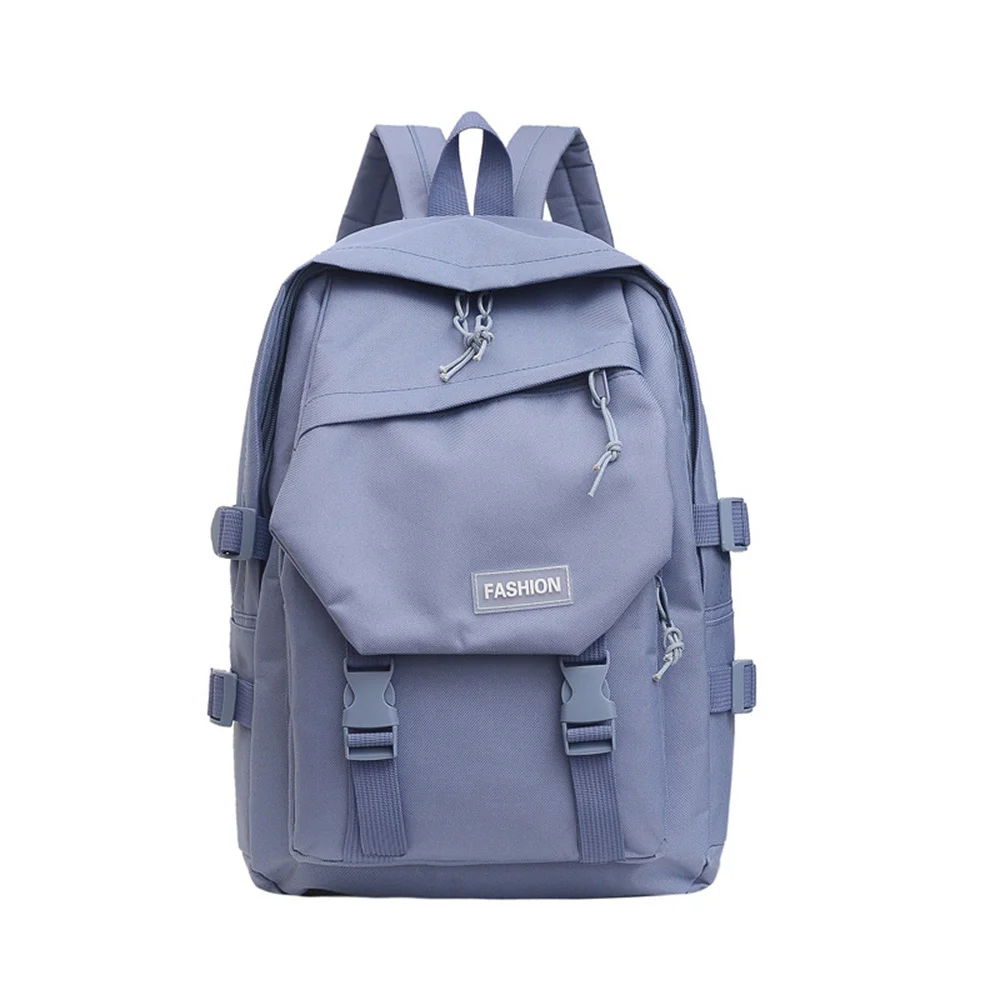 Mochila de Estudante Monocromática de Grande Capacidade, Harajuku Schoolbag Ins, Coreano, Japonês, Viagem, Camping Saco Feminino, Menina Estudante