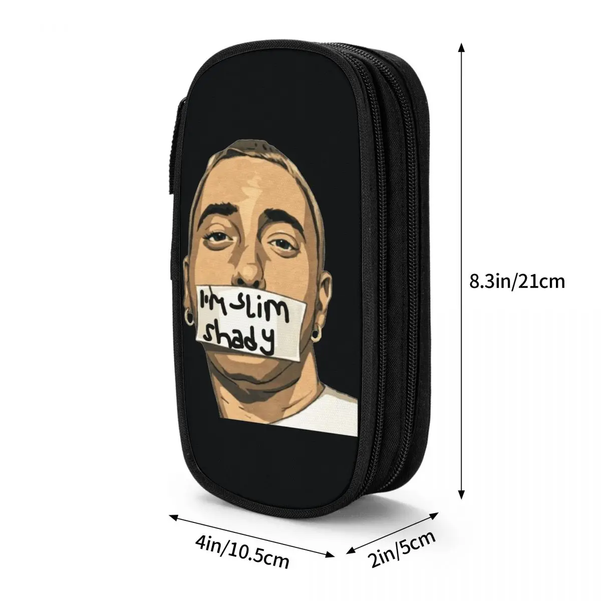 Eminem Slim Shady Fashion Pencil Case Double Layer Pencil Pouch Kids Lovely Big School Pencil Cases Stationery