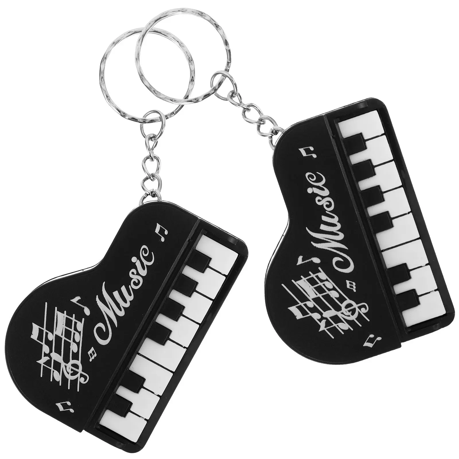 2 Piezas Mini Piano de Bolsillo Tocable, Pequeño Teclado Llavero, Regalo para Mujeres Amantes de la Música, Llavero de Piano Portátil, Adorno Decorativo para Bolso