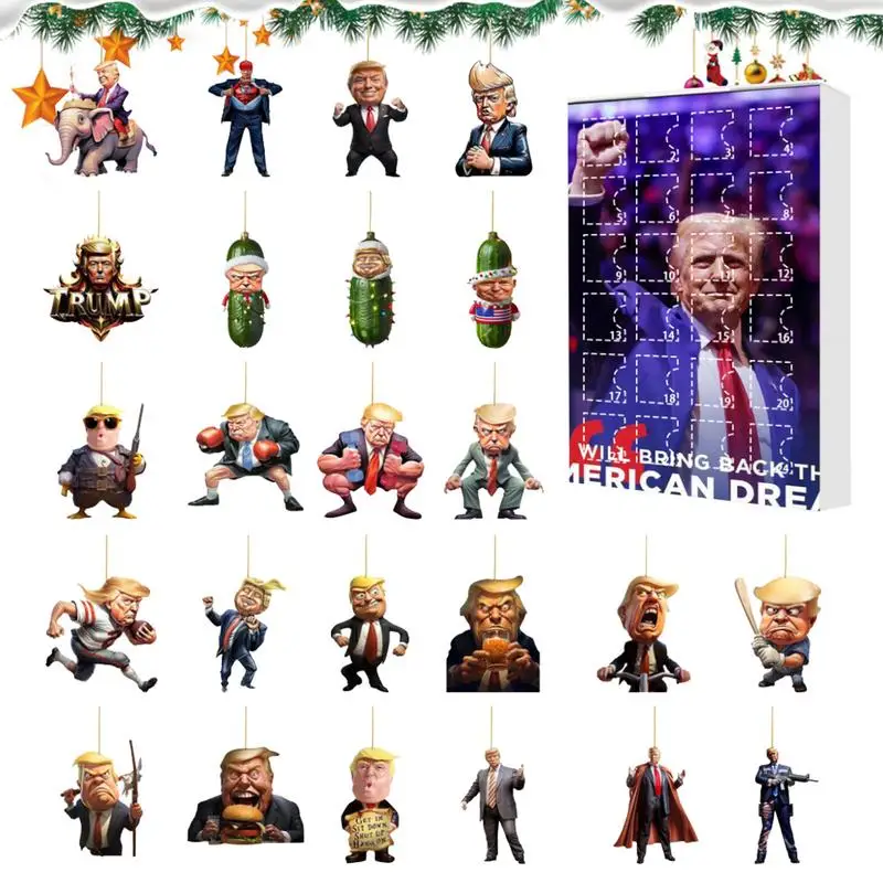 President Advent Calendar 2024 Acrylic 2d President Christmas Advent Calendar 2024 24 Days Countdown Calendar to Christmas