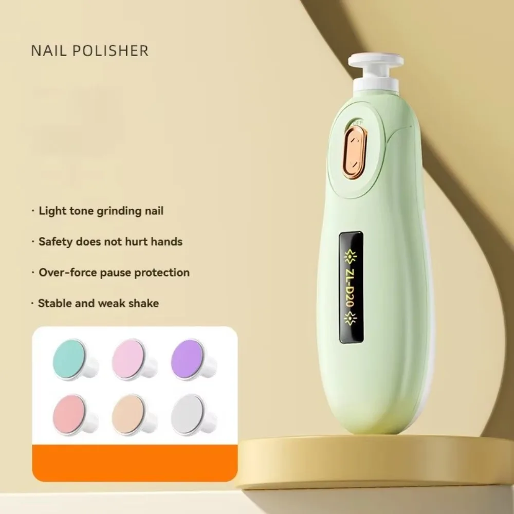 

Electric Baby Nail Trimmer 6 Grinding Heads Child's Baby Nail Grinder Safety Silent Newborn Nail Clippers Manicure Tool Set