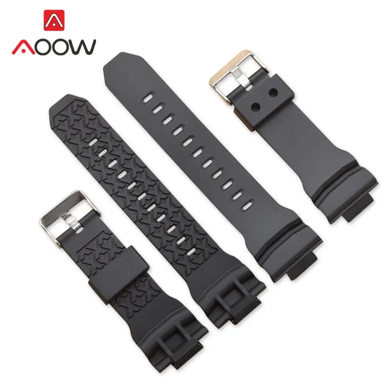 Rubber Sport Strap for Casio GA-150 GA-200 GA-201 GA-300/310 GLX-150 16mm Waterproof TPU Men Replacement Watch Band Accessories