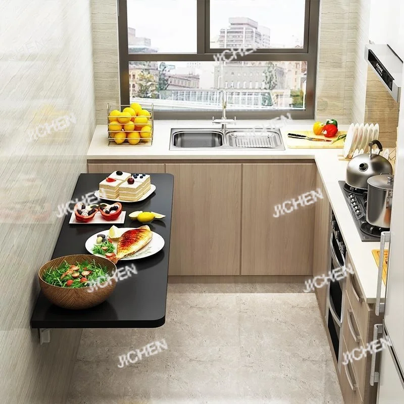 

JC Special Wall Hanging Kitchen Table Household Small Family Folding Dining Hanging Wall Simple Computer