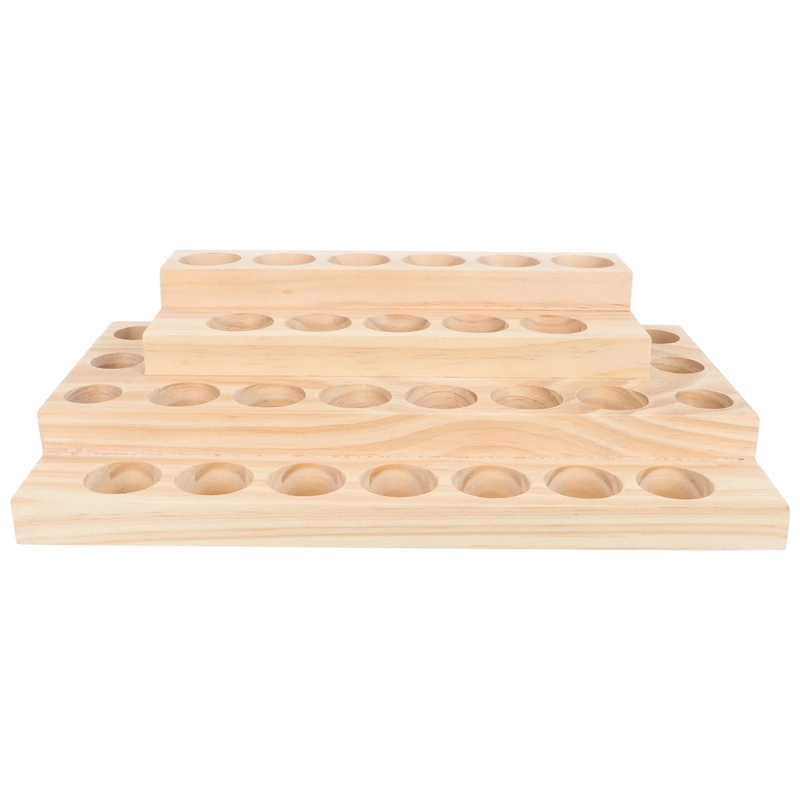 Four Layers Essential Oil Storage Box Wooden Holder Display Stand for Essential Oil Bottles Home Office Desk Organizer Safe Slot