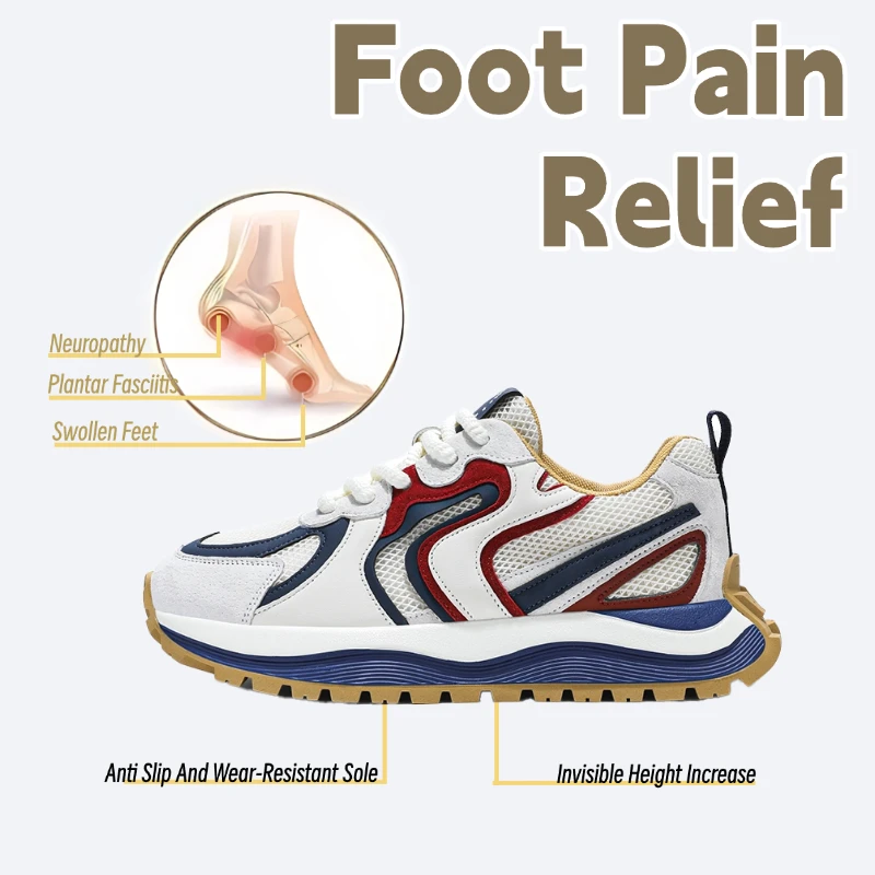 

LiveDay Men's Summer Mesh Breathable Sneakers Fashion Lace-up Sport Running Soft Sole Lightweight Comfortable Casual Shoes