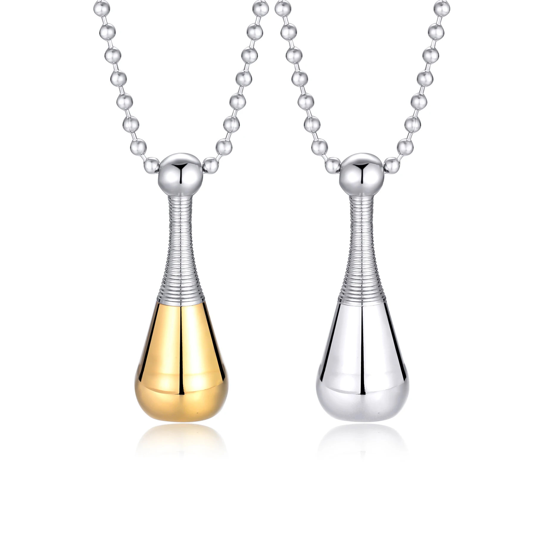 

Hot Sale 1 PCS Stainless Steel Perfume Bottle Pendant Necklace Cremation Ashes Urn Memorial Necklace Jewelry