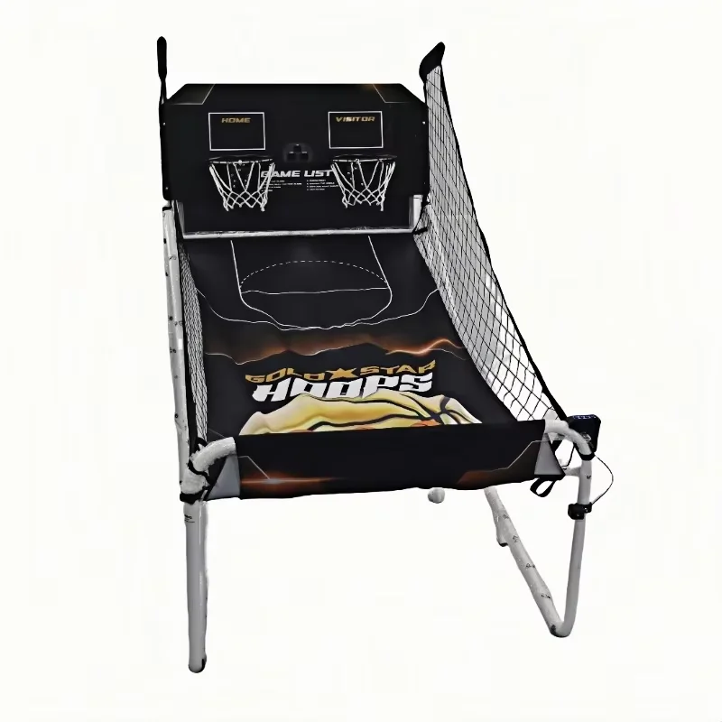 2 Players Double Shot Coin Operated Foldable  Basketball Shooting Machine Fun Automatic Games