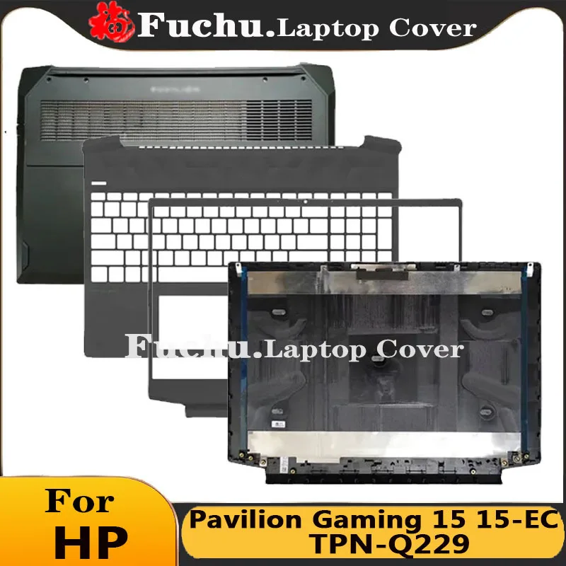 Imagem -01 - Laptop Lcd Tampa Traseira Tampa Traseira hp Pavilion Gaming 15 15-ec Tpn-q229 Painel Frontal Palmrest Caixa Inferior Superior Shell Habitação Novo laptop lcd tampa traseira tampa traseira hp pavilion gaming 15 15 ec tpn q229 painel frontal palmrest caixa inferior superior shell habitacao novo 01