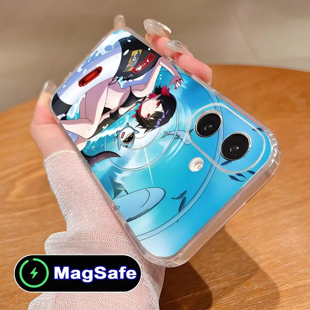 

Чехол Zenless Zone Zero Ellen Joe для iPhone 17 16 15 14 13 12 11 Air Pro Max Plus Mini Magsafe, прозрачный, цветной, красивый