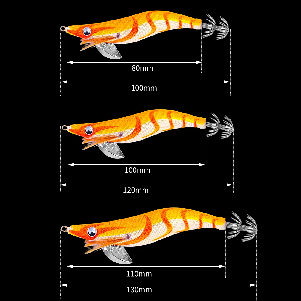 FSDZSO Squid Bait  2.5# 3.0# 3.5# Artificial Jigging Lures Slow Sinking Strong Hooks Sea Fishing Octopus Cuttlefish Luminous EGI