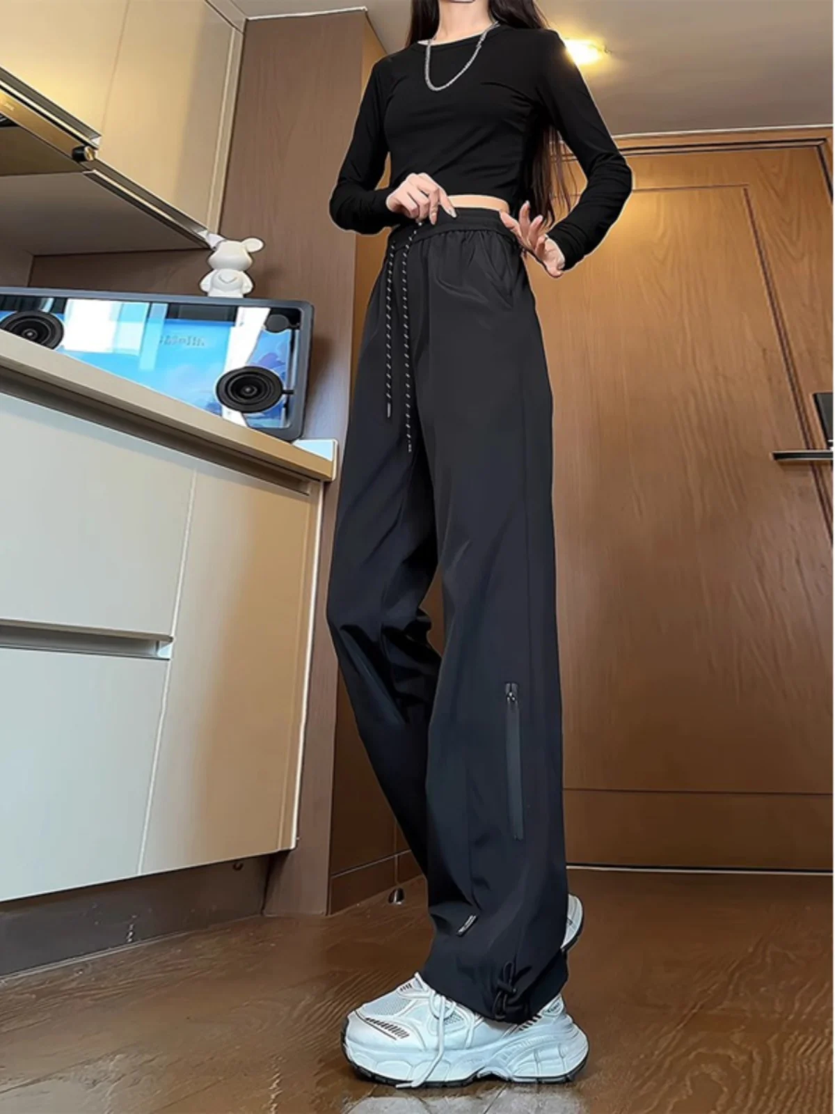 American Functional Sle Men's Spring Autumn Workwear Trousers Loose Straight Casual Sports Waterproof Windproof Pants