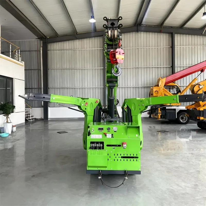 Remote Control Telescopic Boom Spider Crane 3 Ton 3t Mini Crawler Spider Crane Installation Construction Maintenance Projects