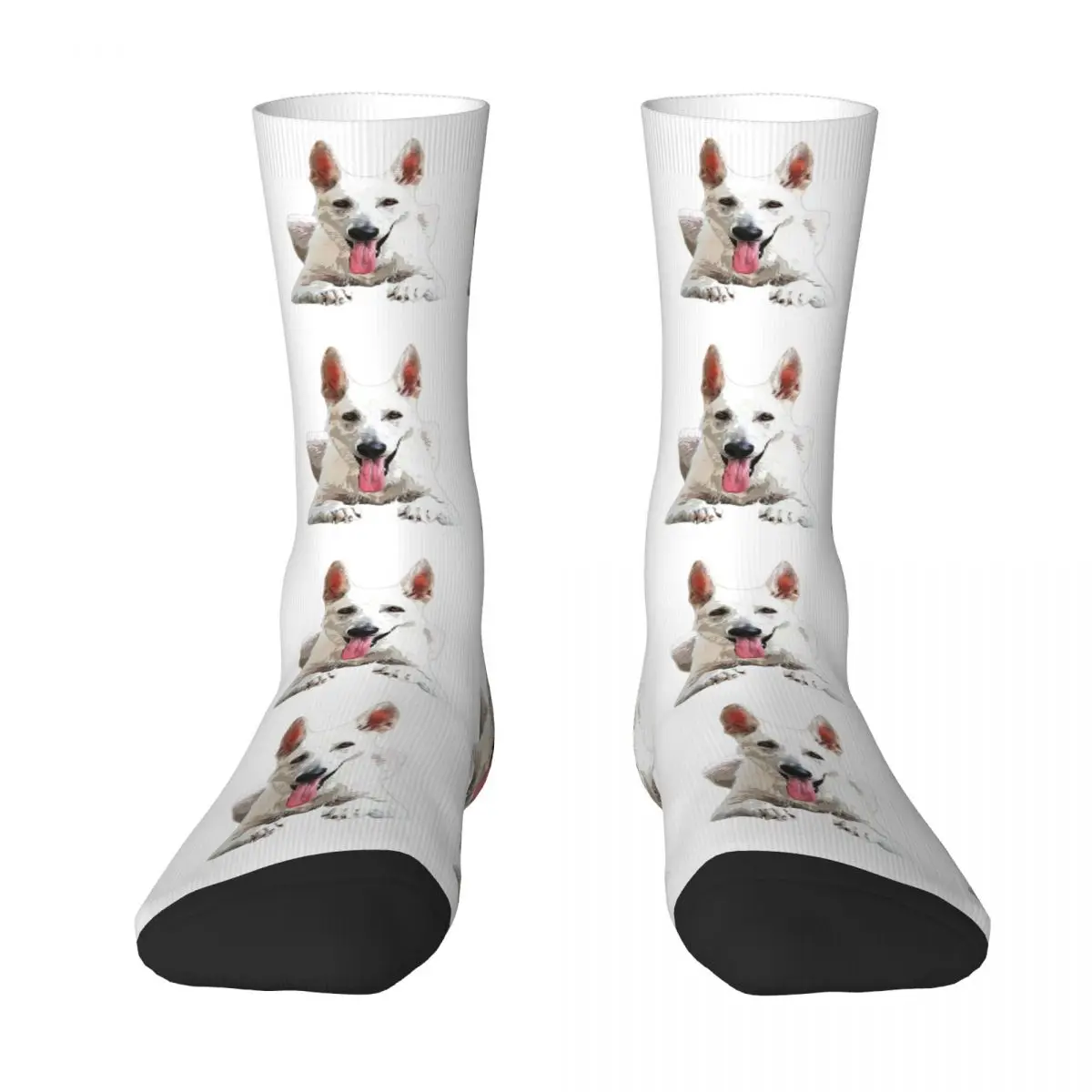 

White Swiss Shepherd White German Shepherd Socks Sweat Absorbing Stockings All Season Long Socks for Man Woman Christmas Gifts