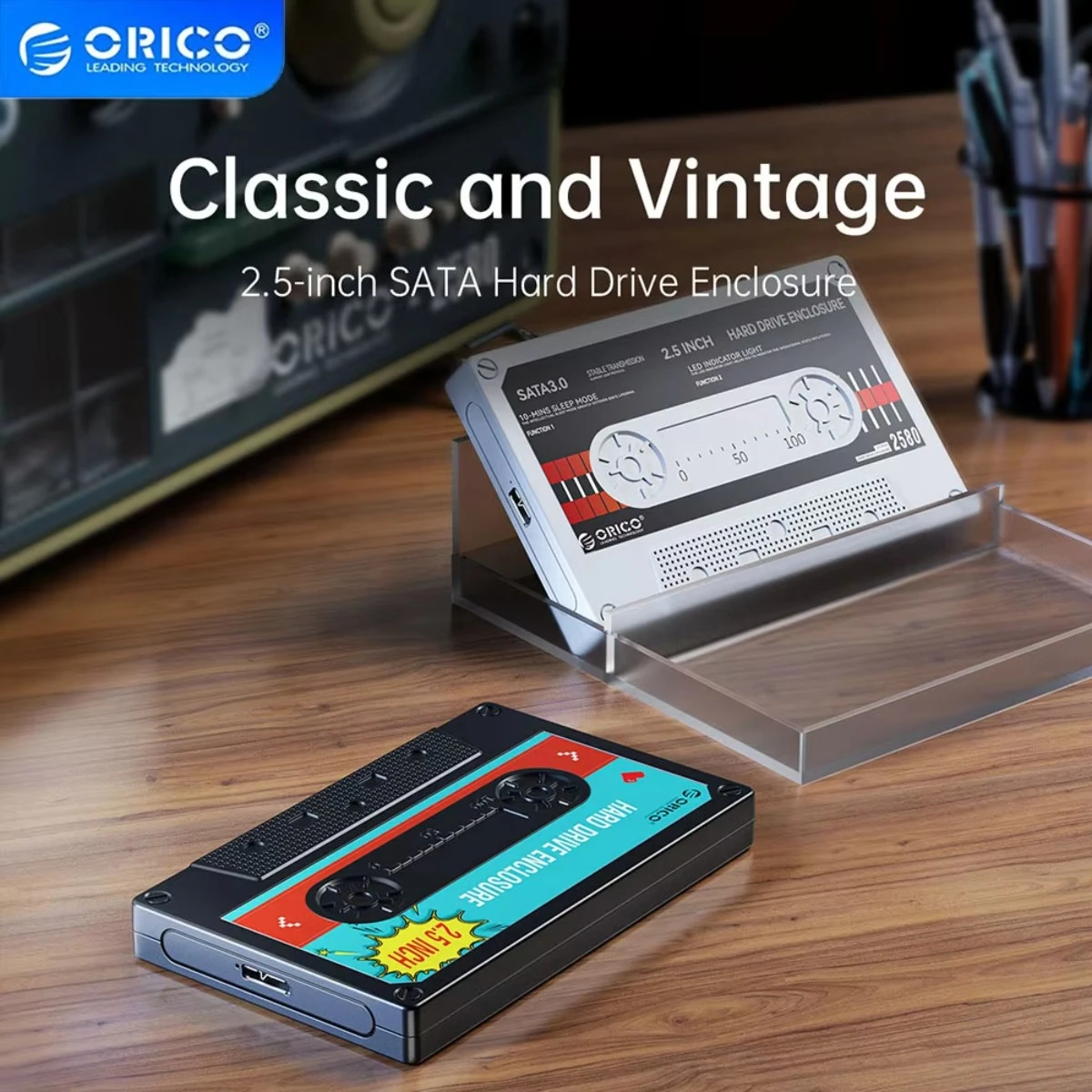 

ORICO Hard Drive Case 2.5'' SATA To USB3.0 External HDD Enclosure 5Gbps/6Gbps Type-C HDD Case with DIY Sticker PC Accessories