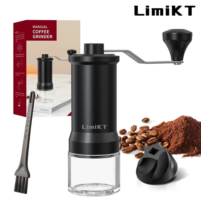 

Manual Coffee Grinder CNC Stainless Steel Professional Double Bearing Adjustable Hand Burr Coffee Bean Grinding