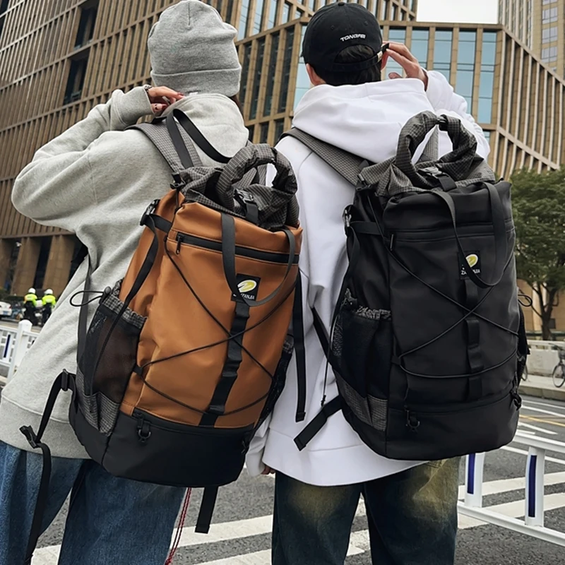 Zaino da viaggio all'aperto di grande capacità per uomo donna borsa da scuola per studenti zaini da trekking da campeggio borse multifunzionali Oxford