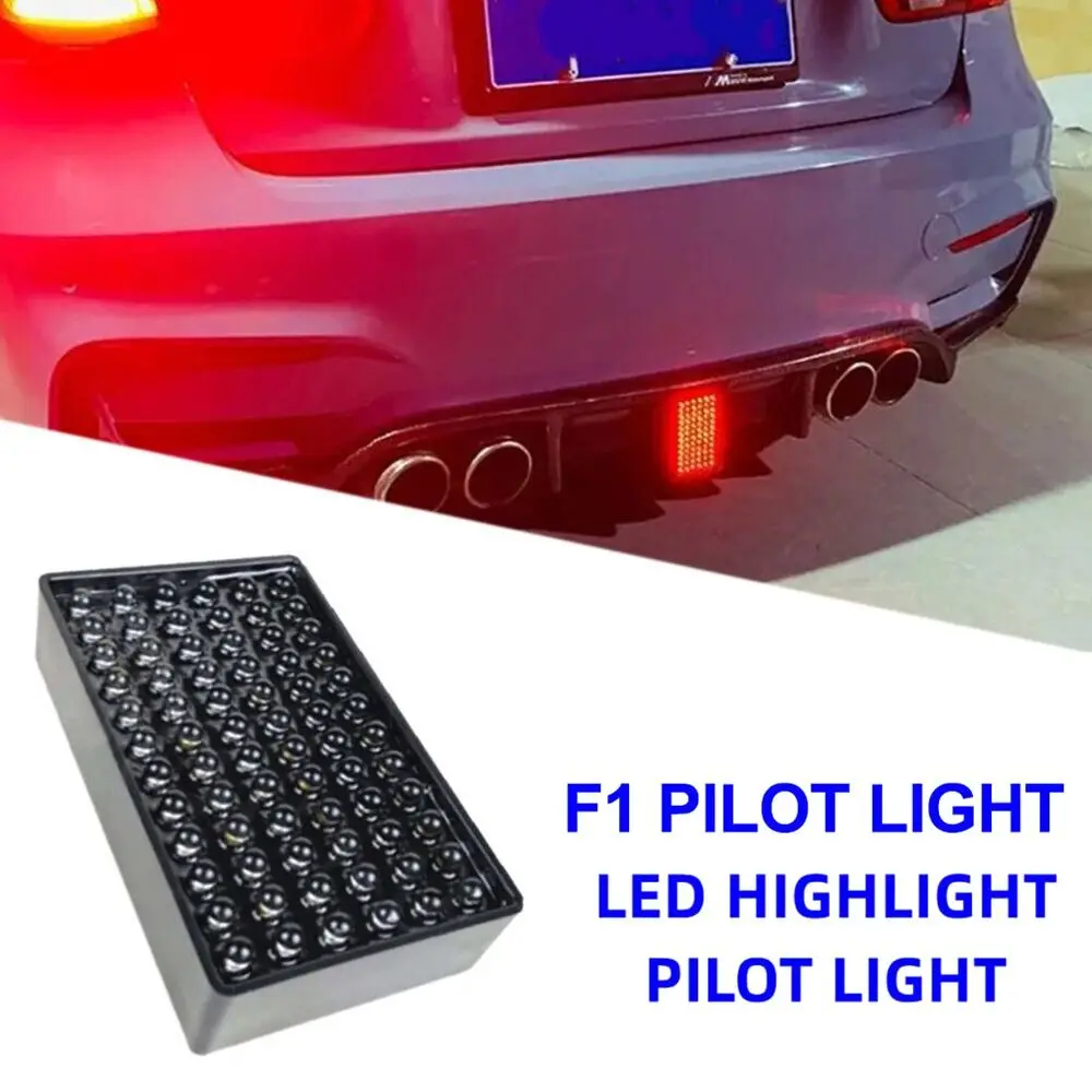 Universal F1 Style 12V LED Indicator Strobe Flashing Tail Stop Light Rear Brake Lamp Rear Tail Lights