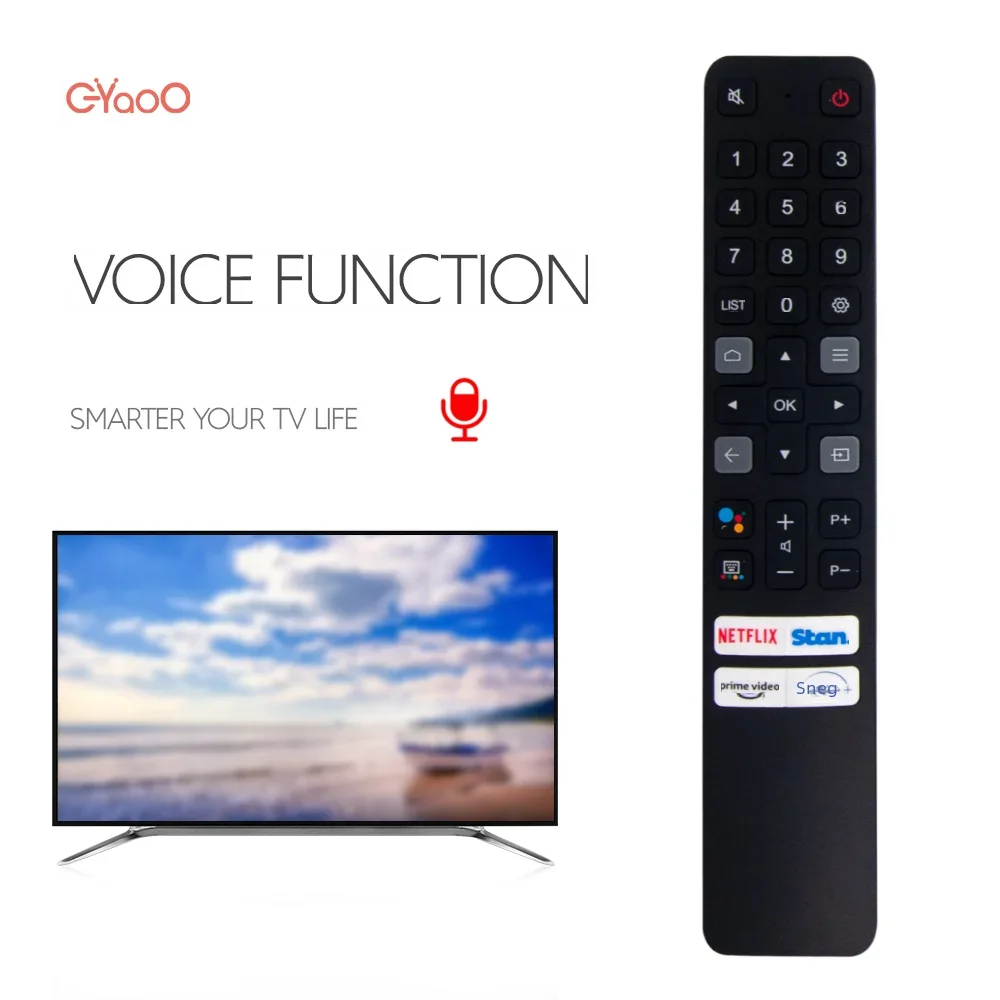 Voice Remote Control RC901V FMR1 Replaced For TCL LCD LED Smart TV Remoto With Youtube Okko Network Button