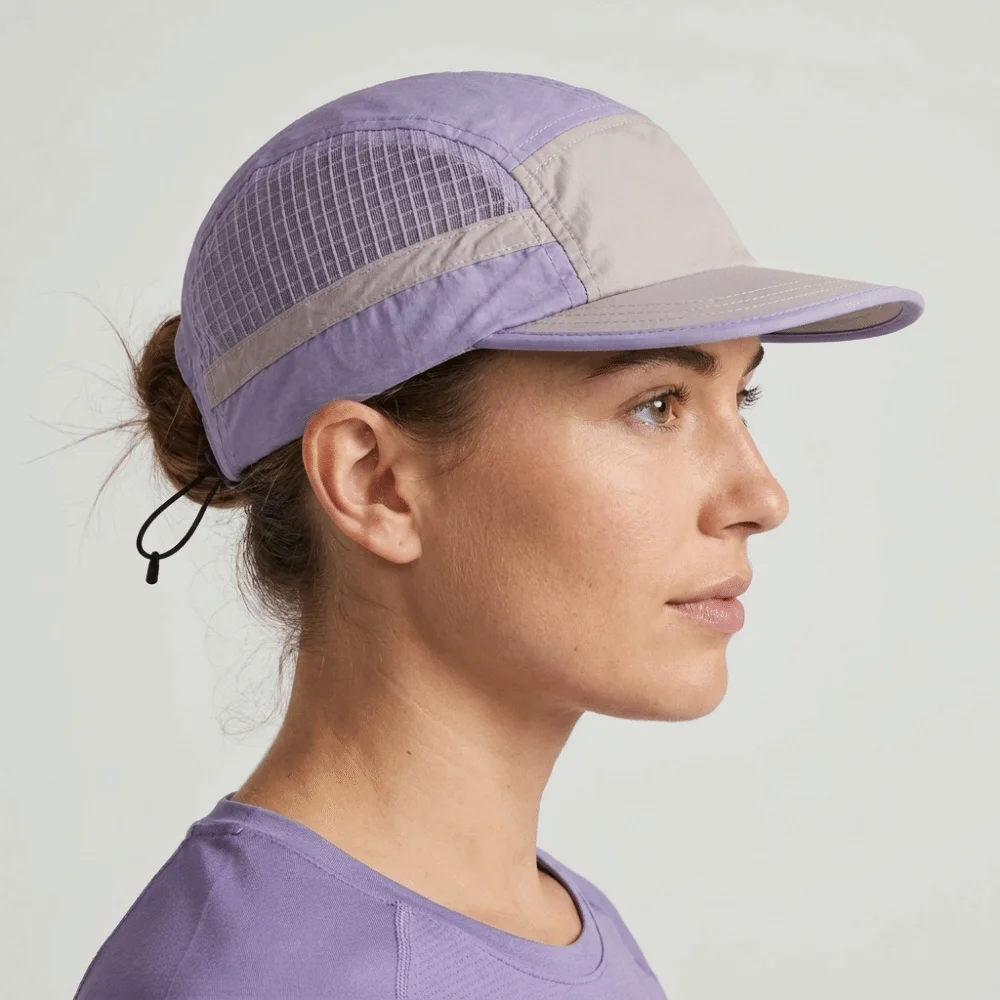 

Color-Blocked Quick-drying Baseball Cap Soft Brim Retro 5-panel Breathable Peaked Cap Adjustable Lightweight Mesh Running Caps