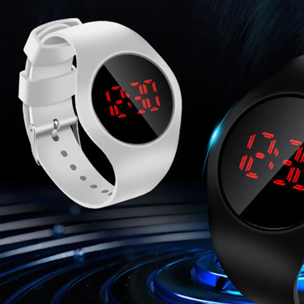 

2 шт. цифровые электронные часы LED, модные унисекс наручные часы для женщин, мужчин, девочек, мальчиков, с четким экраном, регулируемым ремешком, для выпускников