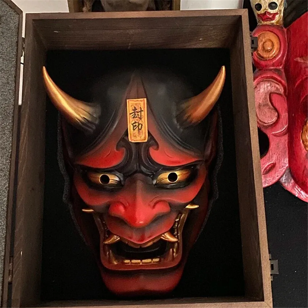 

Японские призраки Hannya Samurai, дядюшка Oni, маска для Хэллоуина, маскарада, косплея, искусственный призрак ужаса, Hannya, маскарадные маски, реквизит для макияжа, маска